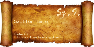Sziller Imre névjegykártya